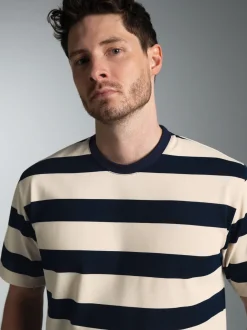 T Shirt in Ringelmuster Navy