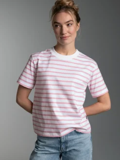T Shirt in Ringeloptik Lilie
