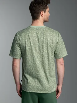 T Shirt mit Allover Tetris Muster Green tea