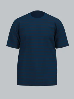 T Shirt mit "Sail" Ringelmuster Night-blue