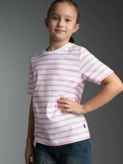 T Shirt mit "Sail" Ringelmuster Lilie