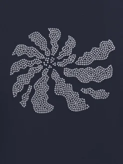T Shirt mit Strass Motiv 