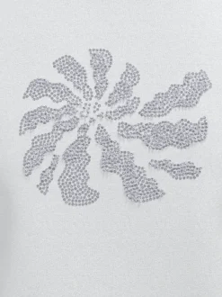 T Shirt mit Strass Motiv 