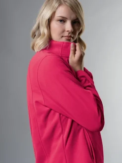 Taillierte Fleecejacke Koralle