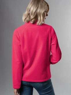 Taillierte Fleecejacke Koralle