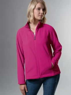 Taillierte Fleecejacke Magenta