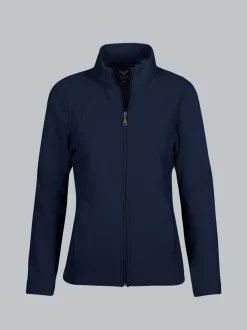 Taillierte Fleecejacke Navy