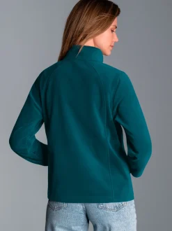 Taillierte Fleecejacke Saphir