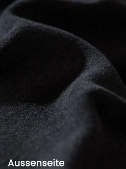 Taillierte Fleecejacke Schwarz