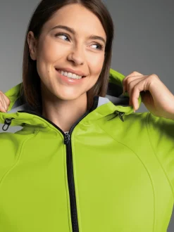 Taillierte Softshell–Kapuzenjacke Lemon