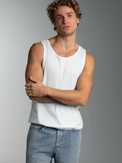 Trägershirt aus 100% Baumwolle Weiss