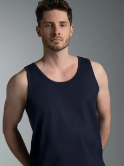 Trägershirt aus 100% Baumwolle Navy