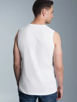 Trägershirt aus Single-Jersey Weiss