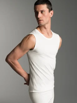 Trägershirt Merinowolle Natur