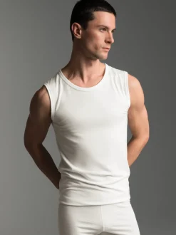 Trägershirt Merinowolle Natur