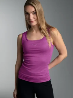 Trägershirt mit Kristallsteinen Fuchsia