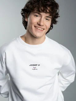 trigema x JOSEF P Sweatshirt Weiss
