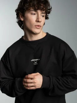 trigema x JOSEF P Sweatshirt Schwarz