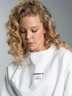 trigema x JOSEF P Sweatshirt Weiss