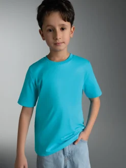 T-Shirt aus 100% Baumwolle Azur