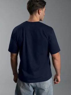 T-Shirt aus 100% Baumwolle Navy