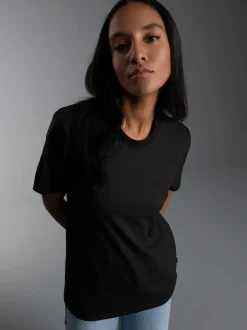 T-Shirt aus 100% Baumwolle Schwarz