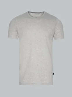 T-Shirt aus Baumwolle/Elastan Grau-melange
