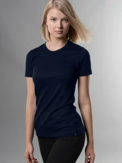 T-Shirt aus Baumwolle/Elastan Navy
