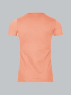 T-Shirt aus Baumwolle/Elastan Puder