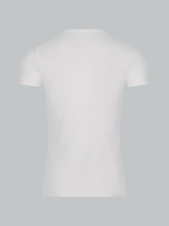 T-Shirt aus Baumwolle/Elastan Weiss