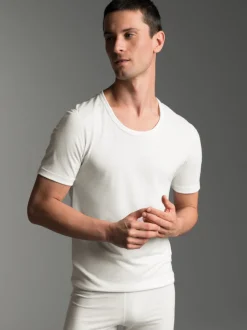 T-Shirt aus Merinowolle Natur