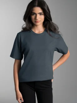 T-Shirt DELUXE Baumwolle Anthrazit