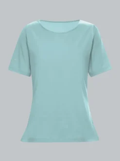 T-Shirt DELUXE Baumwolle mit Kristallsteinen Gletscher