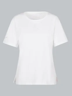 T-Shirt DELUXE Baumwolle mit Kristallsteinen Weiss