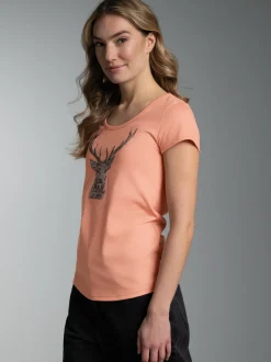 T-Shirt Glitzer-Hirsch Puder