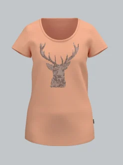 T-Shirt Glitzer-Hirsch Puder