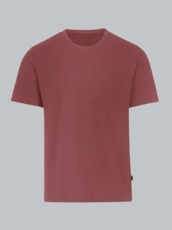 T-Shirt in Piqué-Qualität Mahagoni