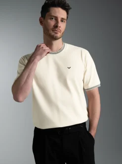 T-Shirt in Piqué-Qualität Natur
