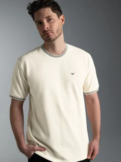T-Shirt in Piqué-Qualität Natur
