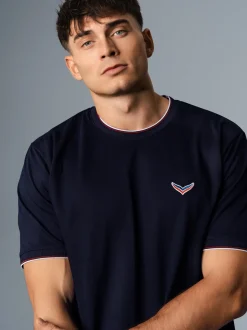 T-Shirt in Piqué-Qualität Navy