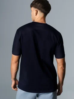 T-Shirt in Piqué-Qualität Navy