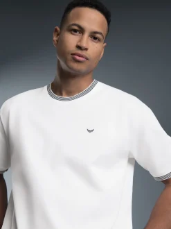 T-Shirt in Piqué-Qualität Weiss