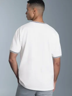 T-Shirt in Piqué-Qualität Weiss