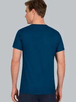 T-Shirt Knopfleiste aus Biobaumwolle Saphir-C2C