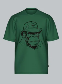 T-Shirt mit Affen-Printmotiv Efeu