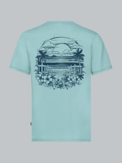 T-Shirt mit großem Backprint Gletscher