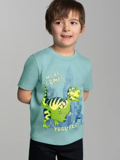 T-Shirt mit großem Dino-Printmotiv Gletscher