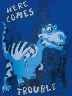 T-Shirt mit großem Dino-Printmotiv Royal