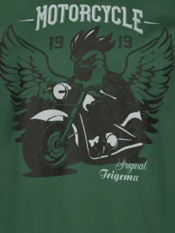 T-Shirt mit großem Motorrad-Printmotiv Efeu