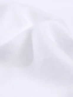 T-Shirt mit Knopfleiste DELUXE Baumwolle Weiss